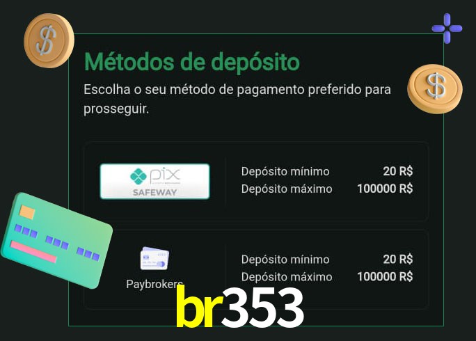 O cassino br353 oferece uma grande variedade de métodos de pagamento